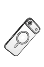 Uray store Apple iPhone 17 Air Joke Simli Magneticsafe Kılıf - Siyah - Görsel 4
