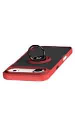 Uray store Apple iPhone 17 Air Montreal Yüzüklü Silikon Kapak - Kırmızı - Görsel 4
