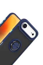 Uray store Apple iPhone 17 Air Montreal Yüzüklü Silikon Kapak - Lacivert - Görsel 2