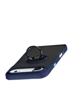 Uray store Apple iPhone 17 Air Montreal Yüzüklü Silikon Kapak - Lacivert - Görsel 4