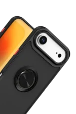 Uray store Apple iPhone 17 Air Montreal Yüzüklü Silikon Kapak - Siyah - Görsel 2
