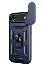 Uray store Apple iPhone 17 Air Pars Lens Yüzüklü Silikon - Lacivert - Görsel 2