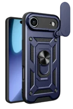 Uray store Apple iPhone 17 Air Pars Lens Yüzüklü Silikon - Lacivert