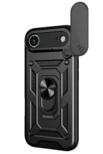 Uray store Apple iPhone 17 Air Pars Lens Yüzüklü Silikon - Siyah - Görsel 2