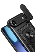 Uray store Apple iPhone 17 Air Pars Lens Yüzüklü Silikon - Siyah - Görsel 3
