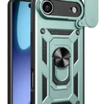 Uray store Apple iPhone 17 Air Pars Lens Yüzüklü Silikon - Yeşil