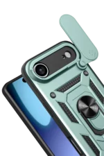 Uray store Apple iPhone 17 Air Pars Lens Yüzüklü Silikon - Yeşil - Görsel 3