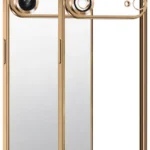 Uray store Apple iPhone 17 Air Razer Lensli Silikon - Çöl Titanyum