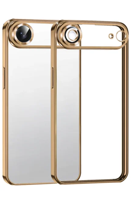 Uray store Apple iPhone 17 Air Razer Lensli Silikon - Çöl Titanyum