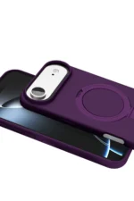 Uray store Apple iPhone 17 Air Regal Magsafe Standlı Kapak - Derin Mor - Görsel 2