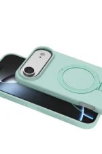 Uray store Apple iPhone 17 Air Regal Magsafe Standlı Kapak - Su Yeşili - Görsel 2