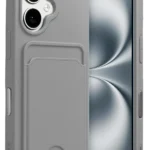Uray store Apple iPhone 17 Kelvin Kartvizitli Silikon - Gri