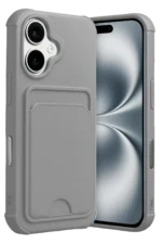 Uray store Apple iPhone 17 Kelvin Kartvizitli Silikon - Gri