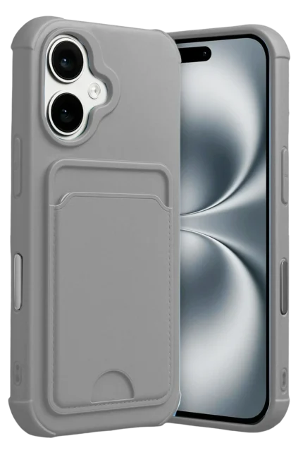 Uray store Apple iPhone 17 Kelvin Kartvizitli Silikon - Gri