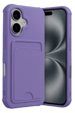 Uray store Apple iPhone 17 Kelvin Kartvizitli Silikon - Lila