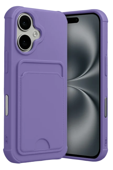 Uray store Apple iPhone 17 Kelvin Kartvizitli Silikon - Lila