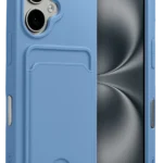 Uray store Apple iPhone 17 Kelvin Kartvizitli Silikon - Mavi