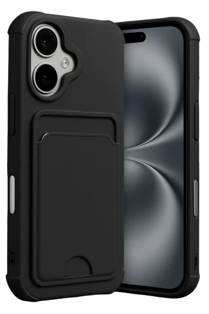 Uray store Apple iPhone 17 Kelvin Kartvizitli Silikon - Siyah