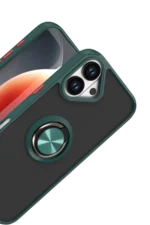 Uray store Apple iPhone 17 Montreal Yüzüklü Silikon Kapak - Yeşil - Görsel 2
