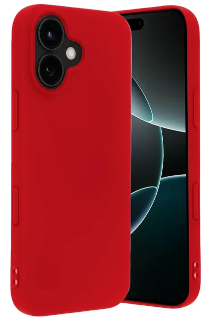 Uray store Apple iPhone 17 Nano içi Kadife Silikon - Kırmızı