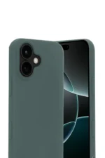 Uray store Apple iPhone 17 Nano içi Kadife Silikon - Koyu Yeşil - Görsel 2