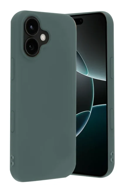 Uray store Apple iPhone 17 Nano içi Kadife Silikon - Koyu Yeşil