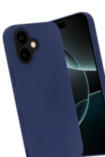 Uray store Apple iPhone 17 Nano içi Kadife Silikon - Lacivert - Görsel 4