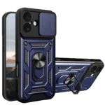 Uray store Apple iPhone 17 Pars Lens Yüzüklü Silikon - Lacivert