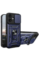 Uray store Apple iPhone 17 Pars Lens Yüzüklü Silikon - Lacivert