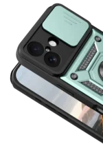 Uray store Apple iPhone 17 Pars Lens Yüzüklü Silikon - Yeşil - Görsel 3