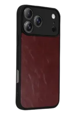 Uray store Apple iPhone 17 Pro Aras Deri Kapak - Bordo - Görsel 3