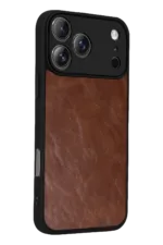 Uray store Apple iPhone 17 Pro Aras Deri Kapak - Taba - Görsel 3
