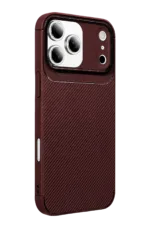 Uray store Apple iPhone 17 Pro Auto Focus Karbon Kapak - Bordo - Görsel 3