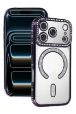 Uray store Apple iPhone 17 Pro Joke Simli Magneticsafe Kılıf - Derin Mor