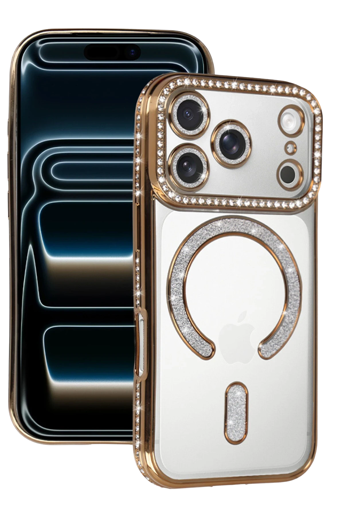 newface-apple-iphone-17-pro-joke-simli-magneticsafe-kilif-gold-default Uray store Apple iPhone 17 Pro Joke Simli Magneticsafe Kılıf - Gold - Görsel 1