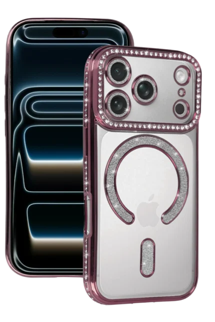 Uray store Apple iPhone 17 Pro Joke Simli Magneticsafe Kılıf - Pembe