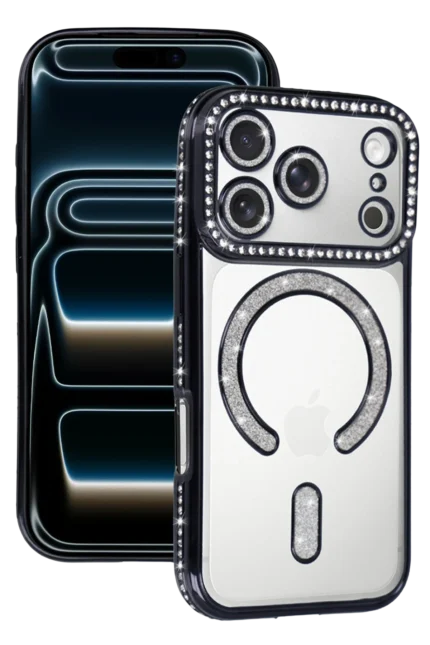 Uray store Apple iPhone 17 Pro Joke Simli Magneticsafe Kılıf - Siyah