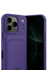 Uray store Apple iPhone 17 Pro Kelvin Kartvizitli Silikon - Derin Mor - Görsel 2