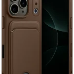 Uray store Apple iPhone 17 Pro Kelvin Kartvizitli Silikon - Kahverengi