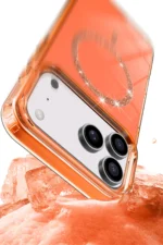 Uray store Apple iPhone 17 Pro Live Diamond Magsafe Kapak - Mavi - Görsel 4