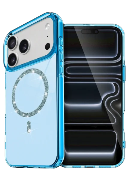 Uray store Apple iPhone 17 Pro Live Diamond Magsafe Kapak - Mavi