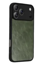 Uray store Apple iPhone 17 Pro Max Aras Deri Kapak - Yeşil - Görsel 3