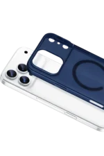 Uray store Apple iPhone 17 Pro Max Combo Sert Şeffaf Magsafe Kapak - Mavi - Görsel 2