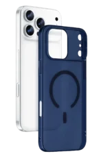 Uray store Apple iPhone 17 Pro Max Combo Sert Şeffaf Magsafe Kapak - Mavi