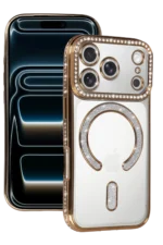 Uray store Apple iPhone 17 Pro Max Joke Simli Magneticsafe Kılıf - Gold