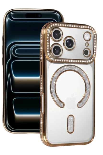 Uray store Apple iPhone 17 Pro Max Joke Simli Magneticsafe Kılıf - Gold