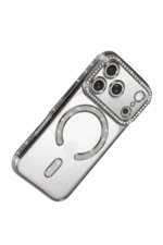 Uray store Apple iPhone 17 Pro Max Joke Simli Magneticsafe Kılıf - Gümüş - Görsel 4