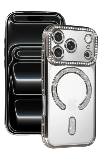 Uray store Apple iPhone 17 Pro Max Joke Simli Magneticsafe Kılıf - Gümüş