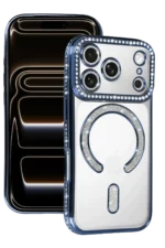 Uray store Apple iPhone 17 Pro Max Joke Simli Magneticsafe Kılıf - Mavi