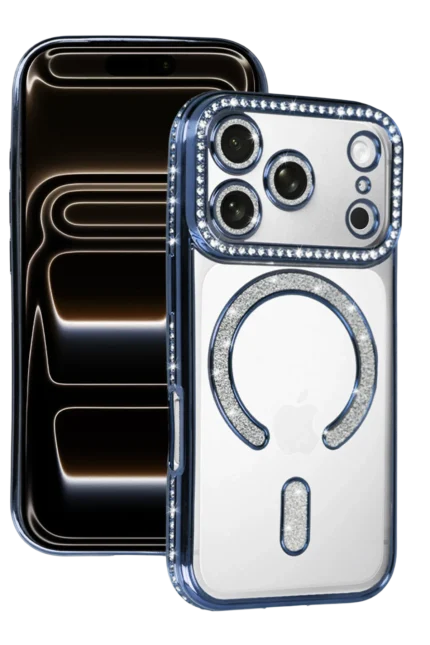 Uray store Apple iPhone 17 Pro Max Joke Simli Magneticsafe Kılıf - Mavi